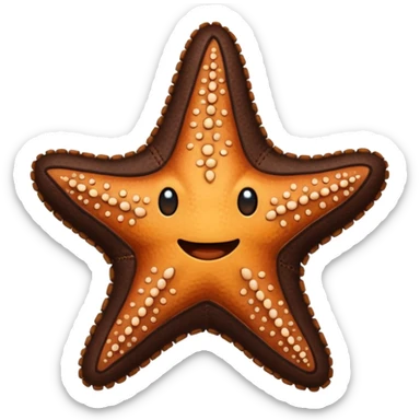 Starfish in leather wear sticker