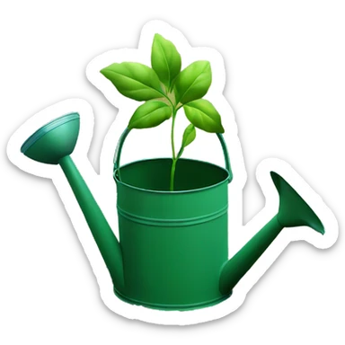 seed on the ground being watered by a watering can sticker