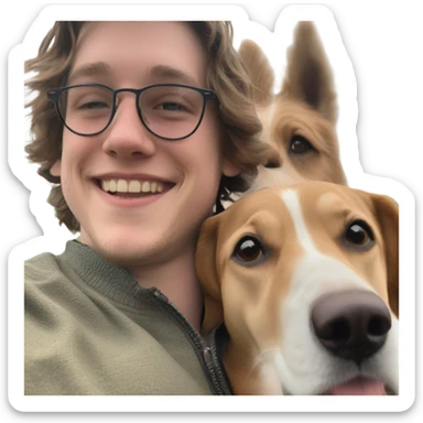 Josh Allen with Dog sticker