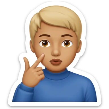 un banco y una persona haciendo gesto de silencio sticker