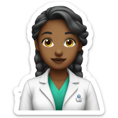 girl pharmacist sticker
