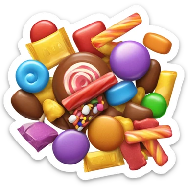 Pile of sweets sticker