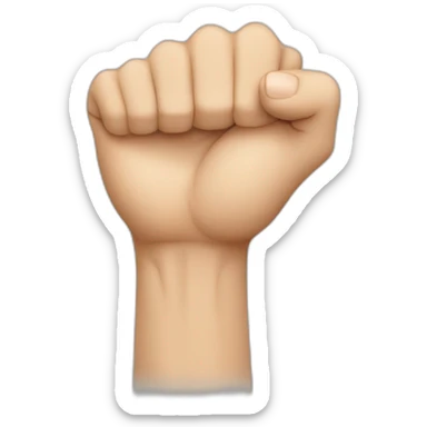 hand as a fist, with thumb inside sticker