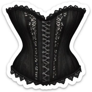 black lace corset sticker