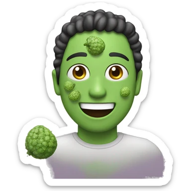 Carita feliz con pepinos sticker