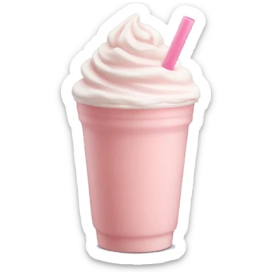Pastel pink frappe sticker