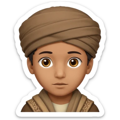 Creat a afghan boy with afghan pacol hat sticker