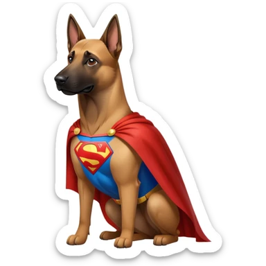Belgian malinois is superman dog sticker