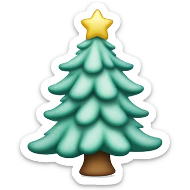 Frosted Christmas tree sticker