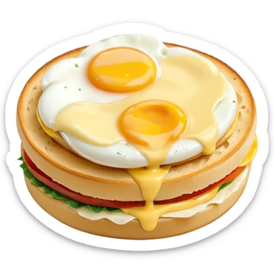 benedict egg sticker