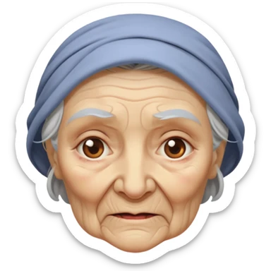 oldwoman, old age sticker