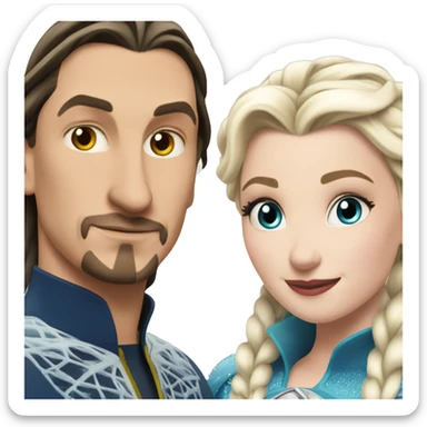 Zlatan and Elsa sticker