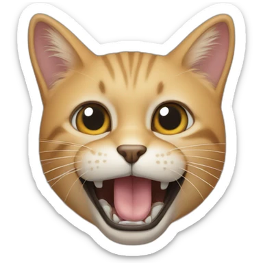 Gato con lengua afuera sticker