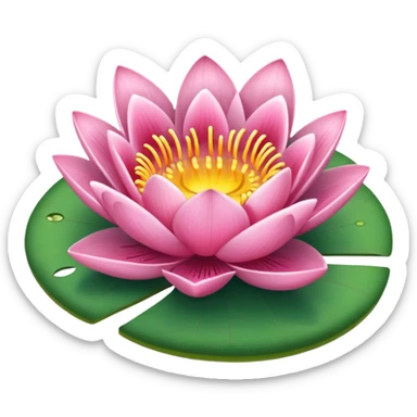 pink lilypad sticker