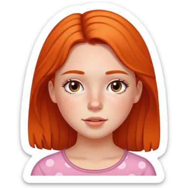 Girl blushing  sticker