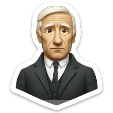 swedis prime minister in style of picasso sticker