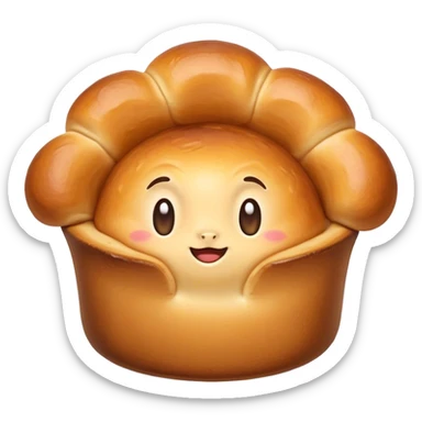 Cinematic Realistic Yorkshire Pudding Dish Emoji, showcasing a light, airy, golden puff with a crispy exterior rendered with lifelike detail and soft natural lighting that accentuates its classic appeal. sticker