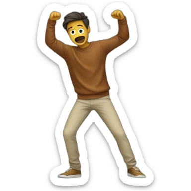 Homme qui fait un dab sticker