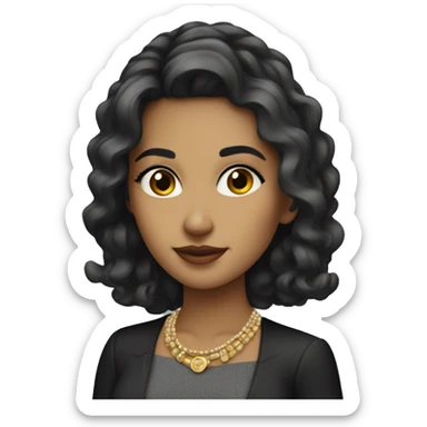 classy ai girl emoji latina  sticker