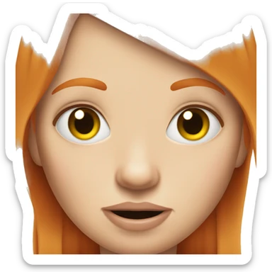 Mean ginger girl with fringe and lots of piercings sticker