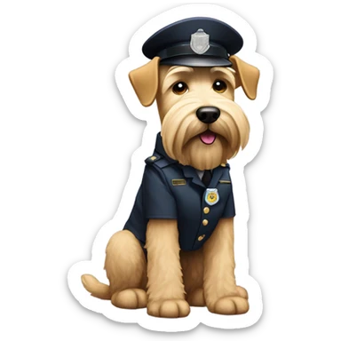 Wheaten terrier security guard sticker