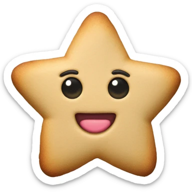 star shaped cookie sticker