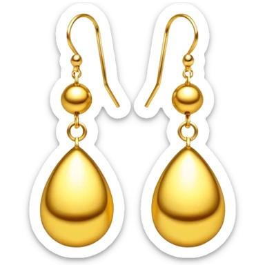 create a golden earrings emoji  the most attractive any one or all of them ill choose it should be fully golden sticker