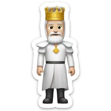 White Brick king surrounded by bricks sticker
