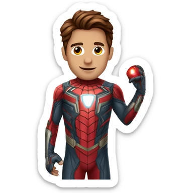 Peter Parker The Iron Man costume sticker