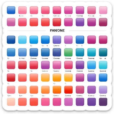 pantone color palete sticker
