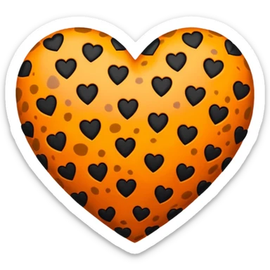 Leopard heart emoji sticker