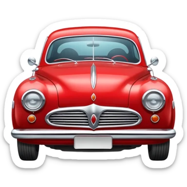 Illustrate a classic vintage car with chrome details & round headlights. sticker