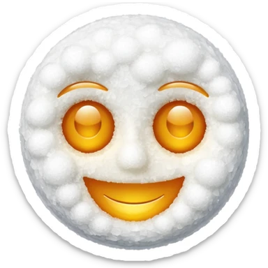 Happy face with a pile of salt sticker