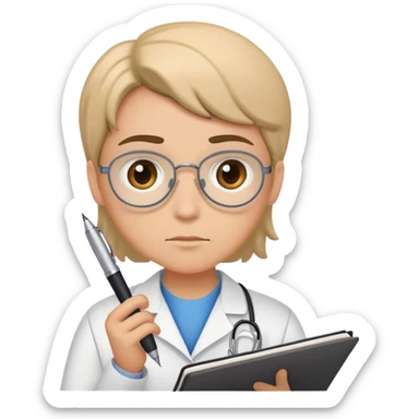 psychiatrist or therapist, mental health professional with notebook sticker