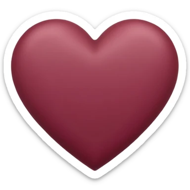Light burgundy mattee heart emoji sticker