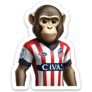 Monkey chivas with a jersey on sticker