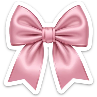 light pink bow on light pink bow sticker