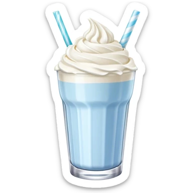 pastel blue milkshake sticker