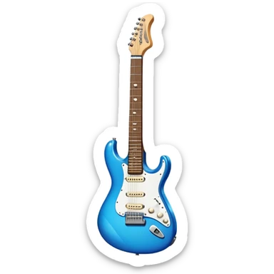 blue electric guitar  sticker