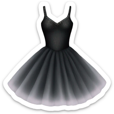 black Ballerina dress sticker