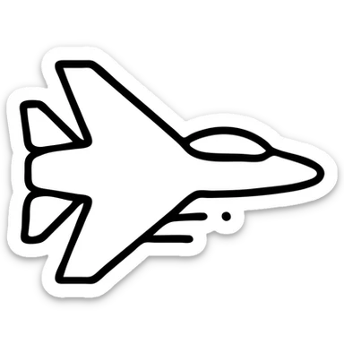 Ukrainian military fighter aircraft with swept-back wings and cockpit sticker