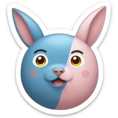 Pikachu-with-human-male-face-with-pig-nose sticker