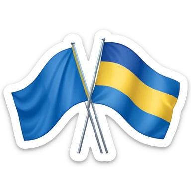 Russia-ukraine generic flag sticker