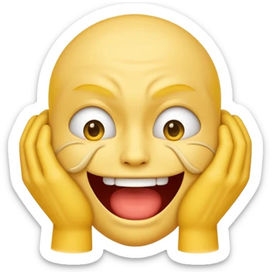 An emoji strangling itself sticker