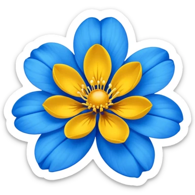 Blue flower emoji sticker
