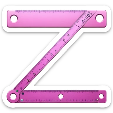 mac os icon, ruler, measures, resize, pink sticker