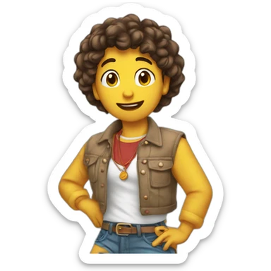 Chico y chica besándose  sticker