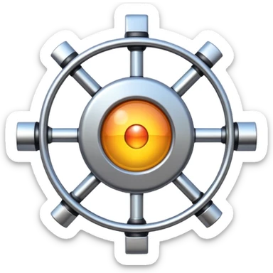 create a physics emoji which does not have any element of biology or chemistry in it. must contain hints of all the branches of physics sticker