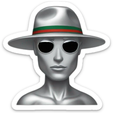 Silver surfer wearing a Gucci hat sticker