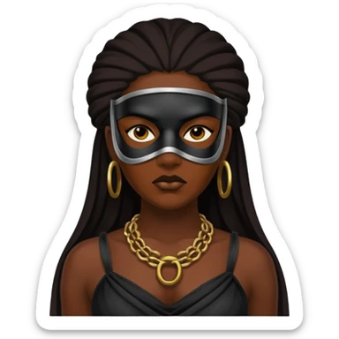 Dark Women in a slave mask  sticker